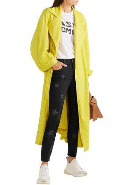 Current Elliott The Stiletto Printed High-rise Skinny Jeans In Charcoal