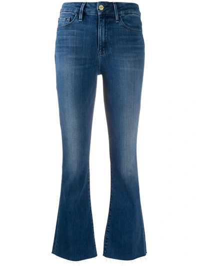 Frame Le Crop Flare Faded High-rise Kick-flare Jeans In Bagmore