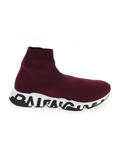 Balenciaga Speed Sneakers In Red