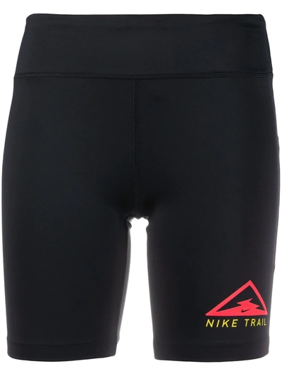 Nike Fast Short Trail Printed Dri-fit Shorts In Black
