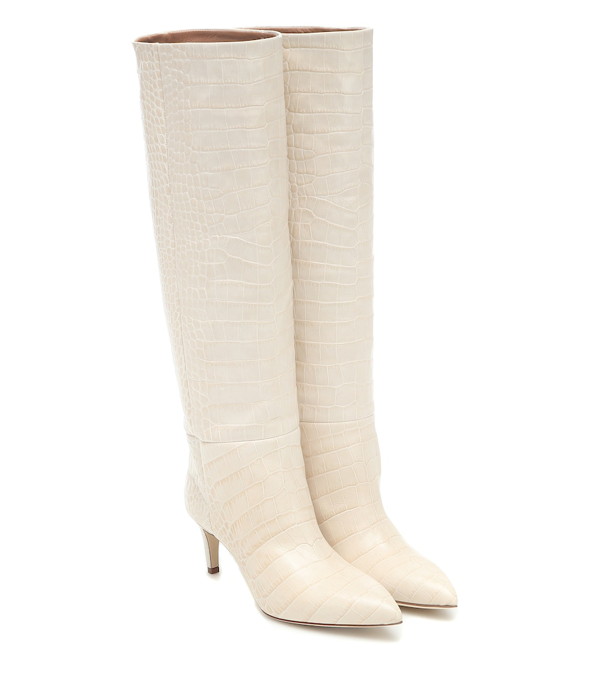 croc boots beige