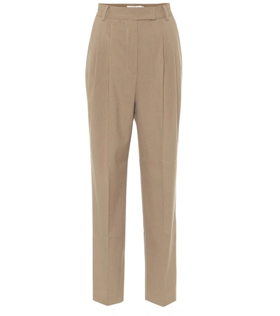 The Frankie Shop Bea High-rise Pants In Brown
