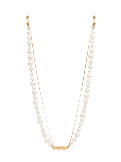 Frame Chain Gold-plated Pearly Princess Glasses Chain In White