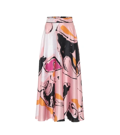 Roksanda Colvin Abstract-print Silk-satin Skirt In Dance Print