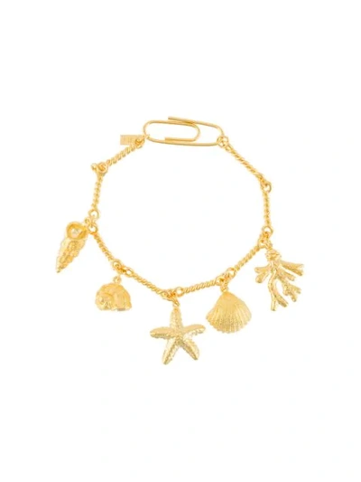 Aurelie Bidermann Cassis Shell-charm Bracelet In Gold