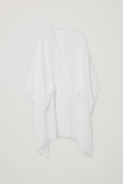 Cos Sheer Beach Kaftan In White