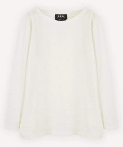 Apc Mariniere Dream Raye T-shirt In Blanc