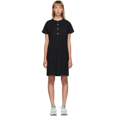 Apc Charlie Short-sleeve Mini-dress In Lzz Black