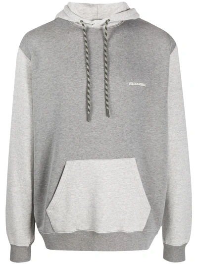 Golden Goose Contrast Panels Hoodie In Grey