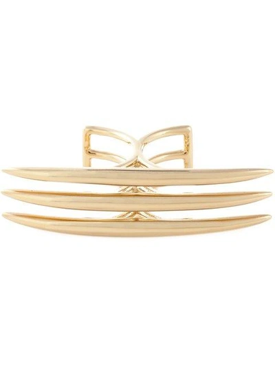 Shaun Leane 'quill' Crossover Ring In Metallic