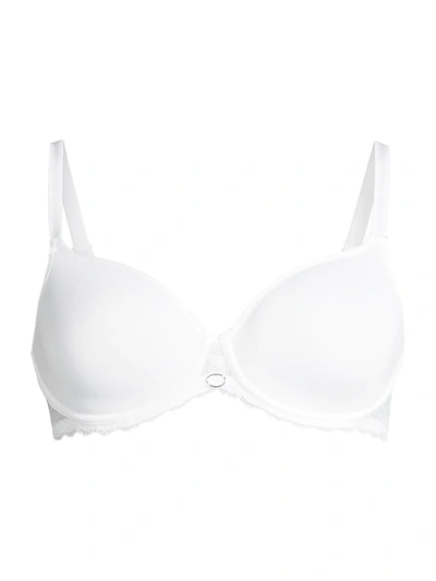 Chantelle Festivite Lace Plunge Contour Bra In White