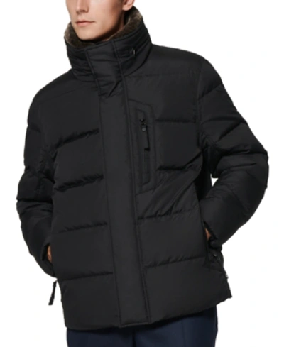 Marc New York Men's Horizon Faux Fur-trimmed Down Puffer Jacket In Black