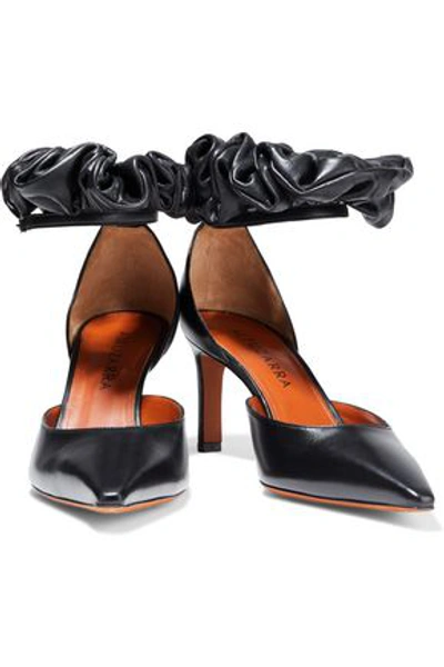 Altuzarra George Gathered Leather Pumps In Black