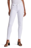 Hudson Nico Mid-rise Ankle Skinny Jeans In White