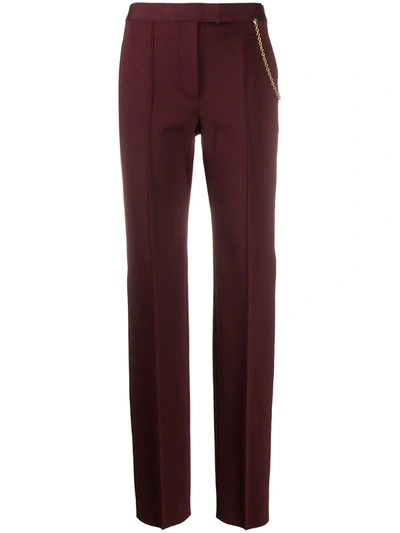 Givenchy Chain Detail Tailored Trousers In Red