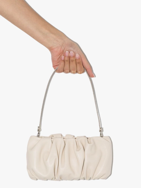 cream clutch bag