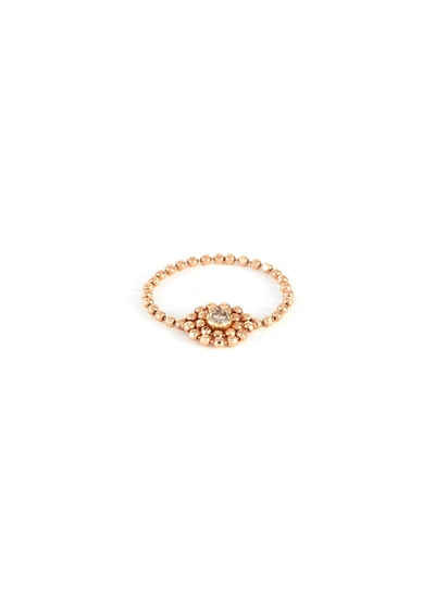 Xiao Wang Elements' Diamond 14k Rose Gold Ring In Metallic