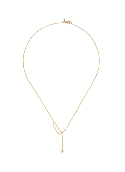 Xiao Wang Elements' Diamond 14k Gold Bead Necklace In Metallic