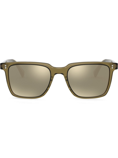 Oliver Peoples Ov5419su Lachman Sun Acetate Glass Square-frame Sunglasses In Green