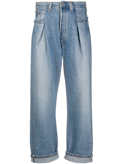 Re/done 40s Zoot Wide-leg Jeans In Blu Denim