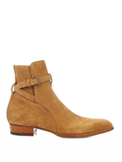 Saint Laurent Signature Wyatt 30 Jodhpur Tobacco Boots