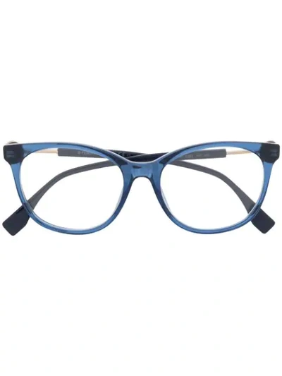 Fendi Ff Logo Glasses In Blue