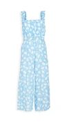 Faithfull The Brand + Net Sustain Dolores Belted Shirred Floral-print Crepe Jumpsuit In Leyla Floral