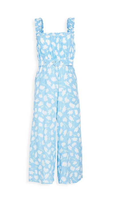 Faithfull The Brand + Net Sustain Dolores Belted Shirred Floral-print Crepe Jumpsuit In Leyla Floral