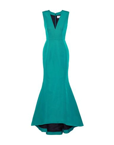 J Mendel Long Dresses In Emerald Green