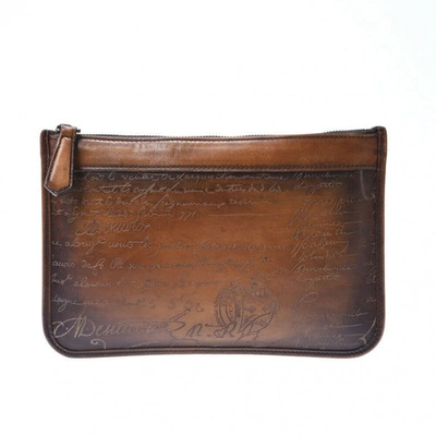 Pre-owned Berluti Brown Leather Clutch Bag
