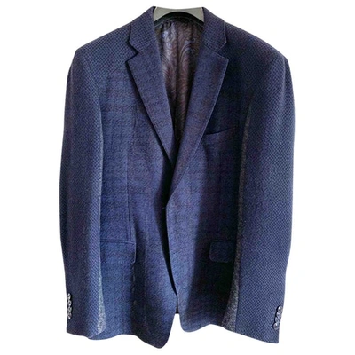 Pre-owned Etro Wool Waistcoat In Blue