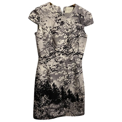 Pre-owned Mary Katrantzou Silk Mini Dress In Grey