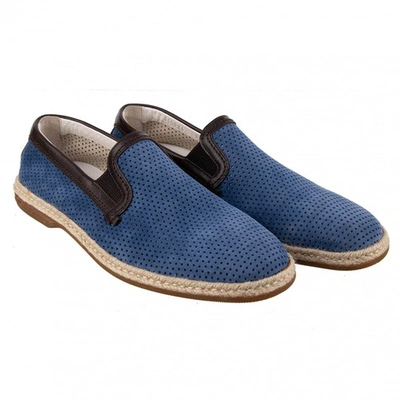 Pre-owned Dolce & Gabbana Blue Suede Espadrilles
