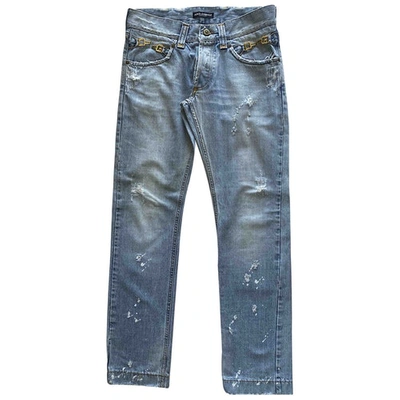 Pre-owned Dolce & Gabbana Blue Cotton Jeans