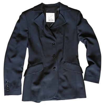 Pre-owned Moschino Cheap And Chic Silk Blazer In Black