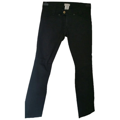 Pre-owned Pinko Straight Trousers In Black