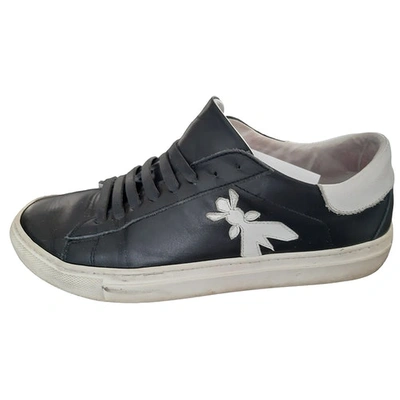 Pre-owned Patrizia Pepe Leather Trainers In Black