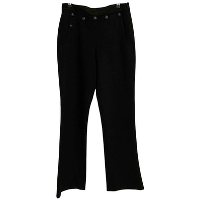 Pre-owned Maje Large Trousers In Blue