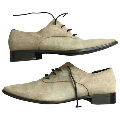 Pre-owned The Kooples Lace Ups In Beige