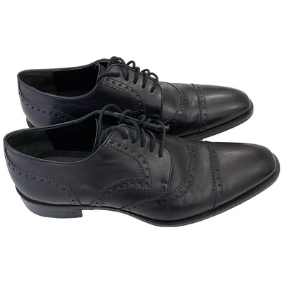 Pre-owned Dsquared2 Leather Lace Ups In Black
