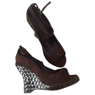 Pre-owned Bottega Veneta Leather Sandals In Brown