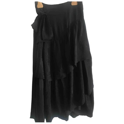 Pre-owned Jill Stuart Silk Mid-length Skirt In Black