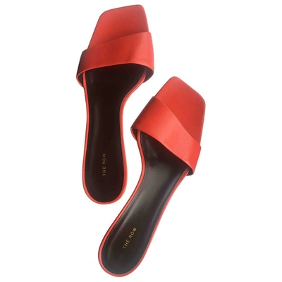 Pre-owned The Row Red Leather Sandals