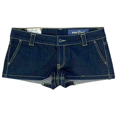 Pre-owned Dondup Blue Cotton - Elasthane Shorts