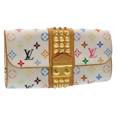 Pre-owned Louis Vuitton Pochette Accessoire White Cloth Clutch Bag