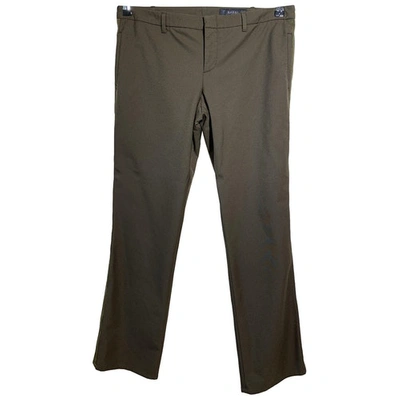 Pre-owned Gucci Straight Trousers In Khaki