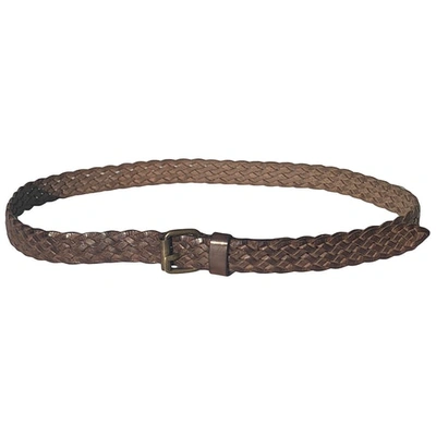 Pre-owned Hoss Intropia Leather Belt In Brown