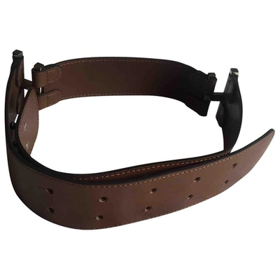 Pre-owned Marni Leather Belt In Brown