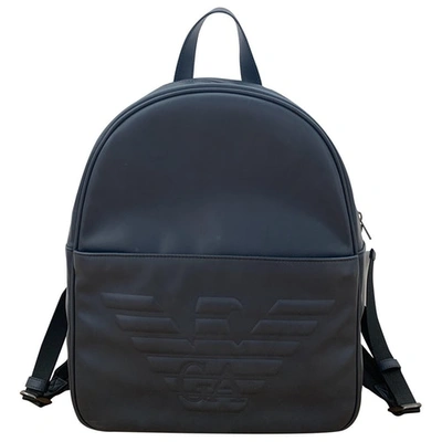 Pre-owned Giorgio Armani Navy Leather Bag