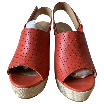 Pre-owned A. Testoni' Leather Sandals In Red